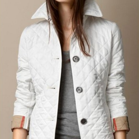 Auc BURBERRY LONDON  white nova check quilted jacket S - Picture 3 of 14